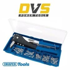 Image of Draper 27848 2 Way Hand Riveter Kit Pop Rivet Gun Hand Riveter Tool