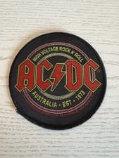 Image of ACDC High Voltage Rock N Roll - Woven Sew On Patch - Officially Licensed