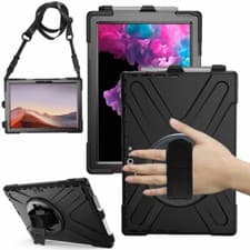 Image of For Microsoft Surface Pro 7 6 5 4 Tough Rugged Hand & Shoulder Strap Stand Case