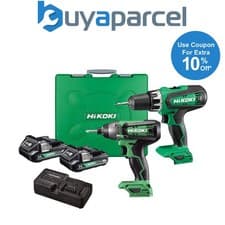 Image of HiKOKI Twin Pack Combi Drill And Impact Driver 18V 2 x 2Ah Li-ion KC18DFXJAZ