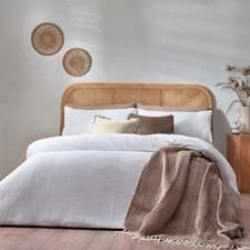 Image of Yard Chunky Waffle 100% Cotton Plain Duvet Cover Set
