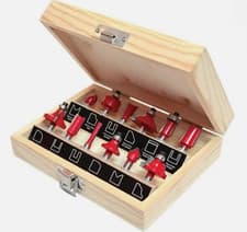 Image of Faithfull 1/4in TCT Router Bit Set, 12 Piece 5023969247236