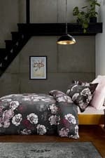 Image of Ted Baker Fresh Start in Charcoal KING Sateen Duvet Cover + 2 Pillowcases BNIP
