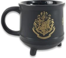 Image of Harry Potter Cauldron Mug- Hogwarts Crest - Official Ceramic Cup