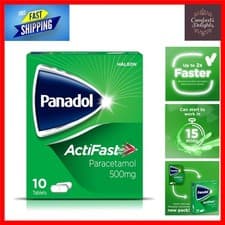 Image of Pack of 10 ActiFast Paracetamol Tablets - Effective Pain Relief in 15 Minutes