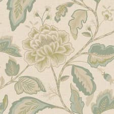 Image of Belgravia Maya Trail Vinyl Wallpaper Textured Hessian Flowers Leaves Cream 1722
