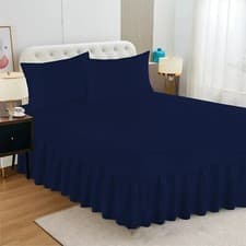 Image of Extra Deep Fitted Valance Sheet Bed Sheets OR Pillowcase Single Double King Size