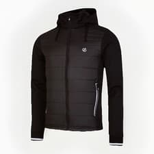 Image of Dare2B Mens Shield Hybrid Softshell WaterResistant Jacket Black Size Medium BNWT