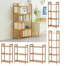 Image of 3/4/5 Tier Wooden Storage Rack Shelving Shelf Unit Stand Home Kitchen Bathroom