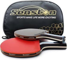 Image of Senston Professional Table Tennis Bats 2 Player Set with Ping Pong Racket Case,