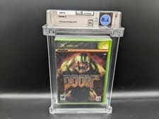 Image of Doom 3 Microsoft Xbox 2005 WATA 9.6 B+ FACTORY SEALED BLACK LABEL VGA