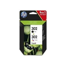 Image of HP 302 Black and Tri Colour Ink Cartridges Combo Pack Multipack Genuine X4D37AE