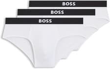 Image of Hugo Boss 3 Pack Pants Mens White Cotton Stretch Briefs Size M L XL XXL