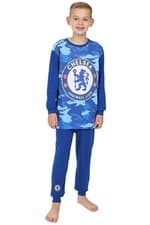 Image of Kids Chelsea F.C Blue Camouflage Long Pyjamas