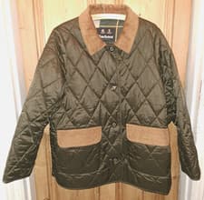 Image of Barbour -BRAGAR Quilt Jacket. UK 16. SAGE GREEN.