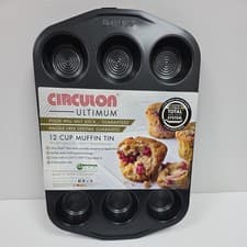 Image of Circulon Ultimum 12-Cup Muffin Tin Non Stick Heat Resistant  45 x 25cm RRP £25