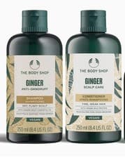 Image of The Body Shop Ginger Anti-Dandruff Shampoo & Ginger Scalp Care Conditioner 250ml