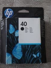 Image of Genuine HP 40 Black Printer Ink Copyjet, Designjet, Deskjet - New - OUT OF DATE