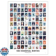 Image of Pop Chart | 100 Essential Movies Scratch-Off Chart | 12" x 16" Scratch-Off Po