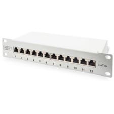 Image of Digitus DN-91612S-EA-G 12-port CAT 6A network patch panel 254mm 10" 1U