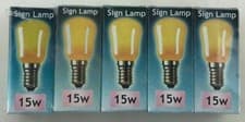 Image of Pack of 5 Crompton 15W SES E14 AMBER Sign Lamp pygmy T1