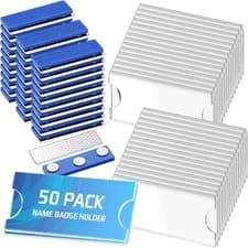 Image of Magnetic Name Badge Holder Name Badges with 3 Point Magnet Acrylic Transparent