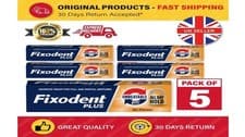 Image of 5 x Fixodent Plus Dual Power Best Hold 40g Denture Premium Adhesive Cream Strong