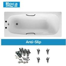 Image of Steel Enamel Bath 1700 x 700mm – Carla or Contesa | 2 Tap Holes | With Legs