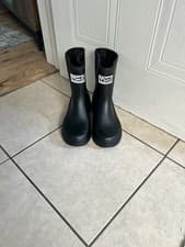 Image of Hunter Ankle Wellies Women’s Size 6 Black Wellington Boots Wellingtons