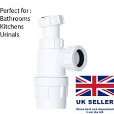 Image of 40mm 1 1/2" TELESCOPIC WASTE BOTTLE TRAP (76mm Seal) BATHROOM KITCHEN BASIN SINK