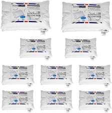 Image of Duck Feather Pillows Pair Extra Filled Hypoallergenic Hotel Quality Pillow Packs