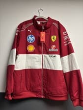 Image of PUMA Scuderia Ferrari Team Full Zip Racing Jacket Mens Size XL Casual Athletic O