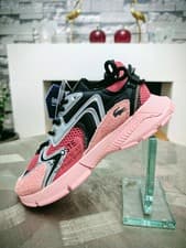 Image of Lacoste L003 Neo 124 Size UK 9 Pink/Black Trainers RRP £115.00