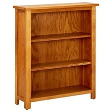 Image of WALPLUS 3-Tier Bookcase 70x22.5x82 cm Solid Oak Wood