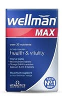 Image of Vitabiotics Wellman Max Health & Vitality Omega & Calcium 84 Tablets Vit. D