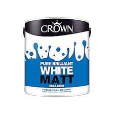 Image of Crown Pure Brilliant White Matt Emulsion 2.5 Litre