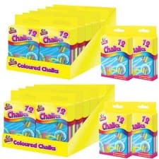 Image of Coloured Chalk - Standard Sized - Bulk - Choose from 12, 24, 48, 96 packs