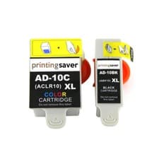 Image of 2x Advent 10 Compatibe Ink Cartridge for ABK10 ACLR10 for A10 AW10 AWP10 Printer