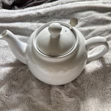 Image of London Pottery Farmhouse 6 Cup Teapot With Infuser White Brand New