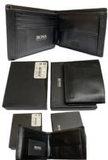 Image of HUGO BOSS BRAND NEW GENUINE LEATHER WALLET FOR COINS , NOTES, CARDS