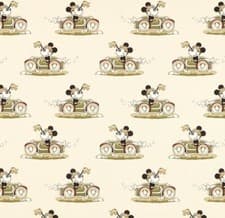 Image of Disney Home X Sanderson Fabric 'MINNIE ON THE MOVE - BABYCCINO ' 2 METRES