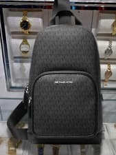Image of Michael Kors Cooper Men MK Logo Sling Pack Shoulder Crossbody Bag Variation