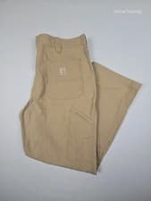 Image of Carhartt Rugged Flex Relaxed Fit Canvas Work Pants Men 38x30 Tan Utility 606