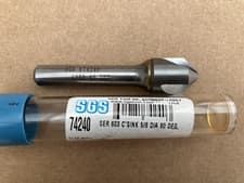 Image of 5/8" (15.88mm)dia x 90degree Carbide countersink 3 flute - Made in USA by SGS