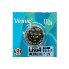 Image of 1 x Vinnic LR54 battery L1131F AG10 Alkaline Button cells 189 V10GA 1.5V