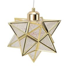 Image of Pendant Light 3 Color Temp LED E26 Bulb Decorative Clear Lampshade Ceiling