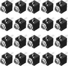 Image of sourcing map 10 Pcs 3 Pins Vertical Female 3.5mm Stereo TRS Jacks Plug Socket w
