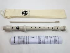 Image of 'A-Star Music' REC01BE Descant School Recorder -3 Piece Plastic-Key of C -Beige