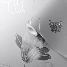 Image of Muriva Amelia Metallic Floral Silver/Gunmetal Wallpaper 701414