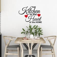 Image of Wall Stickers Kitchen is the Heart Home Decal Quotes Creative Décor Art